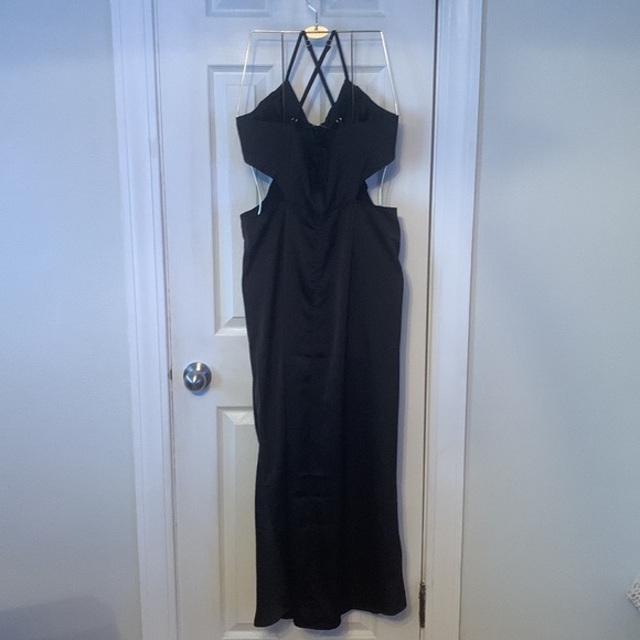 NWT SHE + SKY Black Maxi Dress Size L #168 - Picture 4 of 11